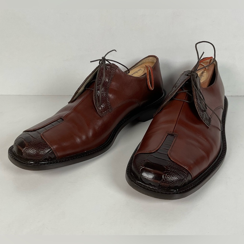 Belvedere Ostrich Leg Derby Shoes | Exotic | Men’s 10 M